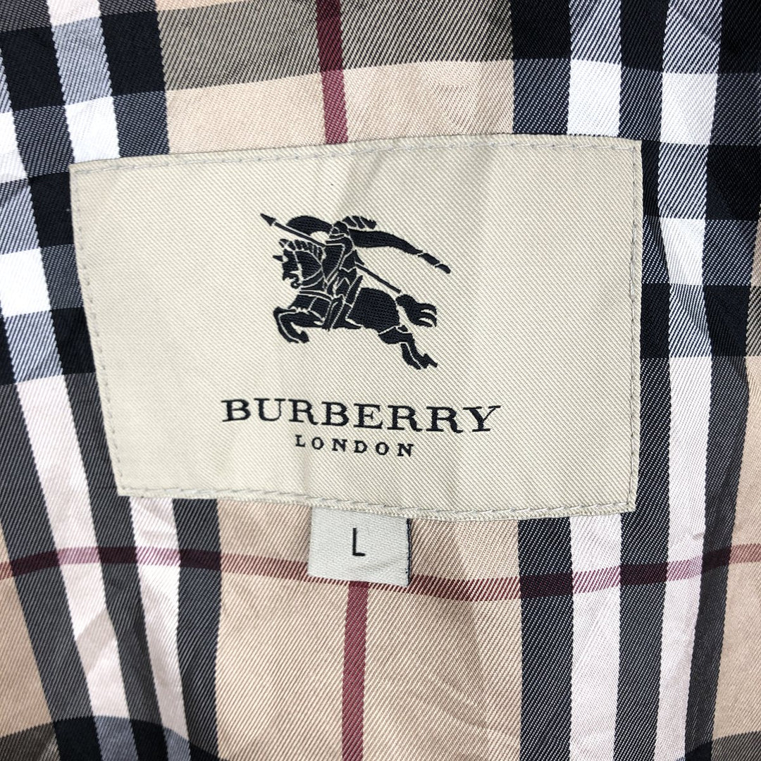Burberry's BURBERRY LONDON zip-up jacket, men's size L (approx.) polyester Beige type Vintage Second Hand