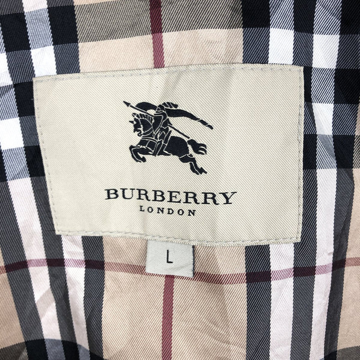 Burberry's BURBERRY LONDON zip-up jacket, men's size L (approx.) polyester Beige type Vintage Second Hand