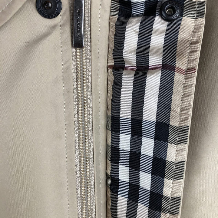 Burberry's BURBERRY LONDON zip-up jacket, men's size L (approx.) polyester Beige type Vintage Second Hand