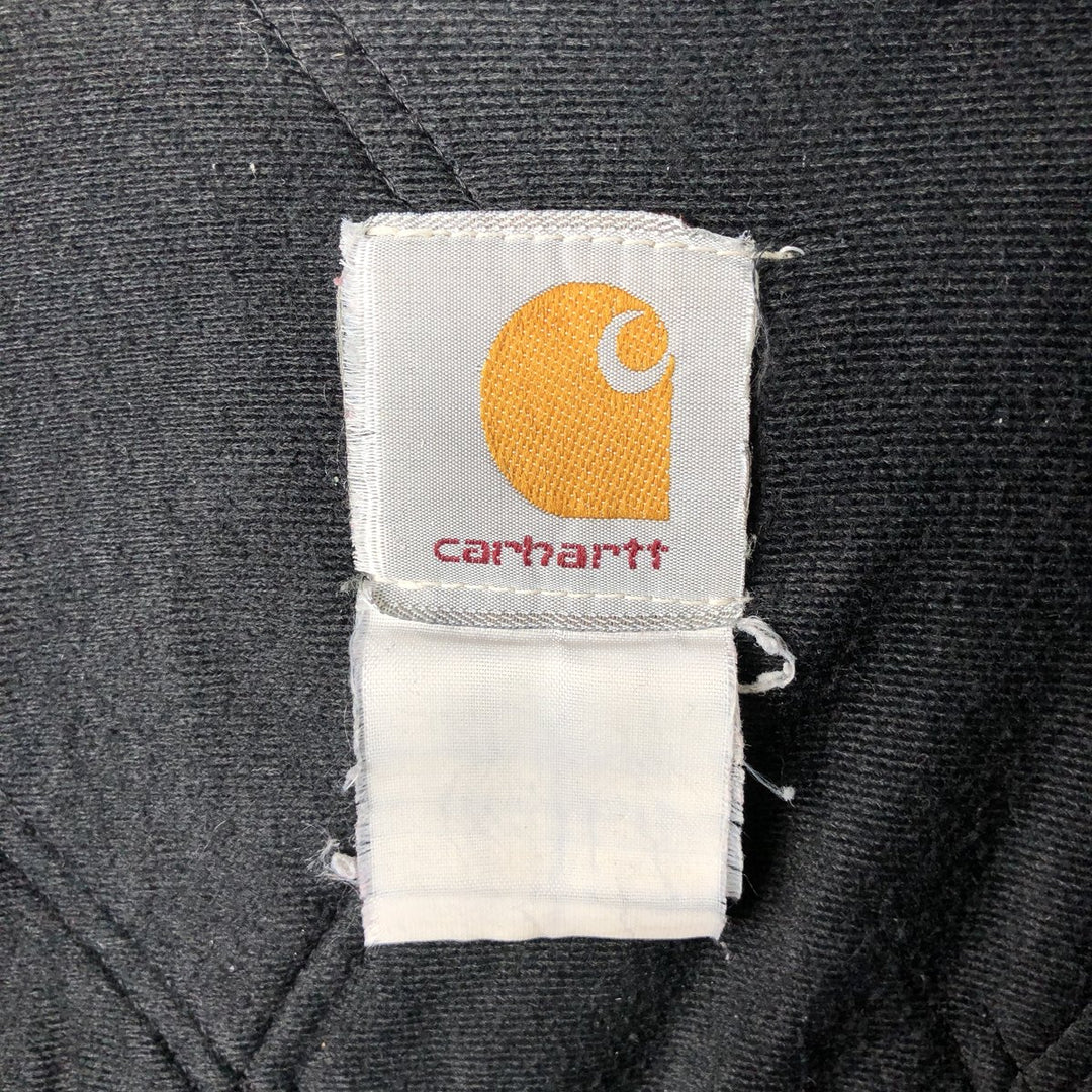 Carhartt Active Jacket Duck Full Zip Hoodie Men's L size unclear black type Vintage Second Hand