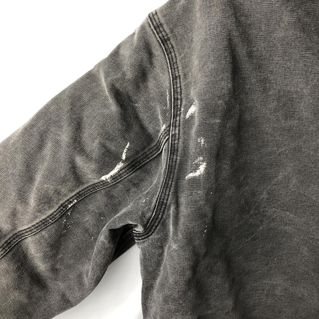 Carhartt Active Jacket Duck Full Zip Hoodie Men's L size unclear black type Vintage Second Hand