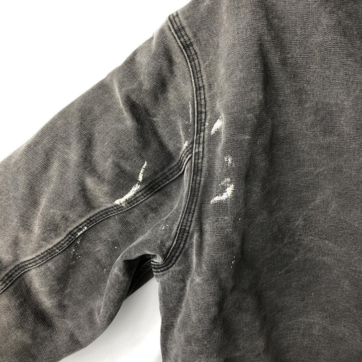 Carhartt Active Jacket Duck Full Zip Hoodie Men's L size unclear black type Vintage Second Hand