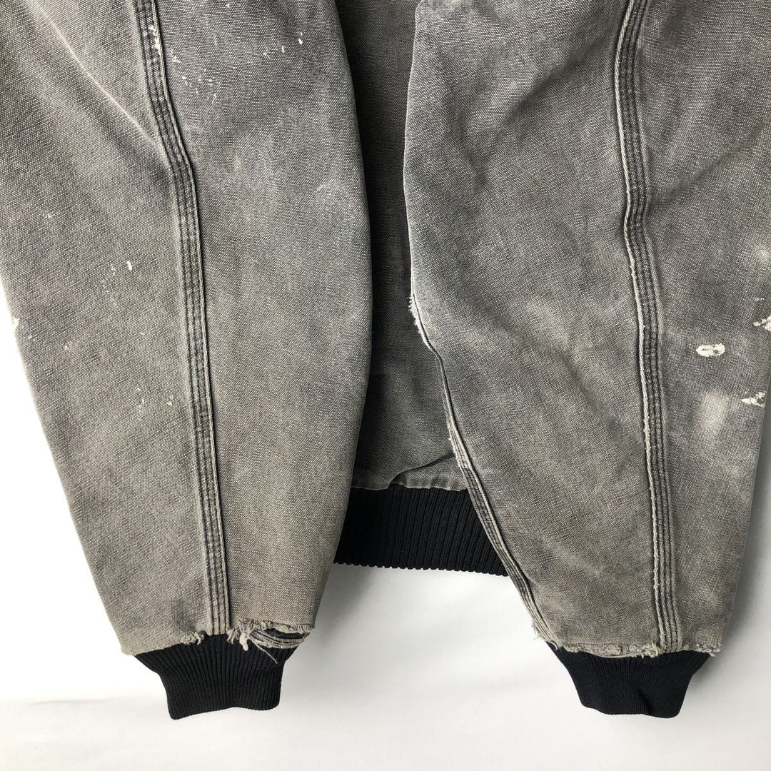 Carhartt Active Jacket Duck Full Zip Hoodie Men's L size unclear black type Vintage Second Hand