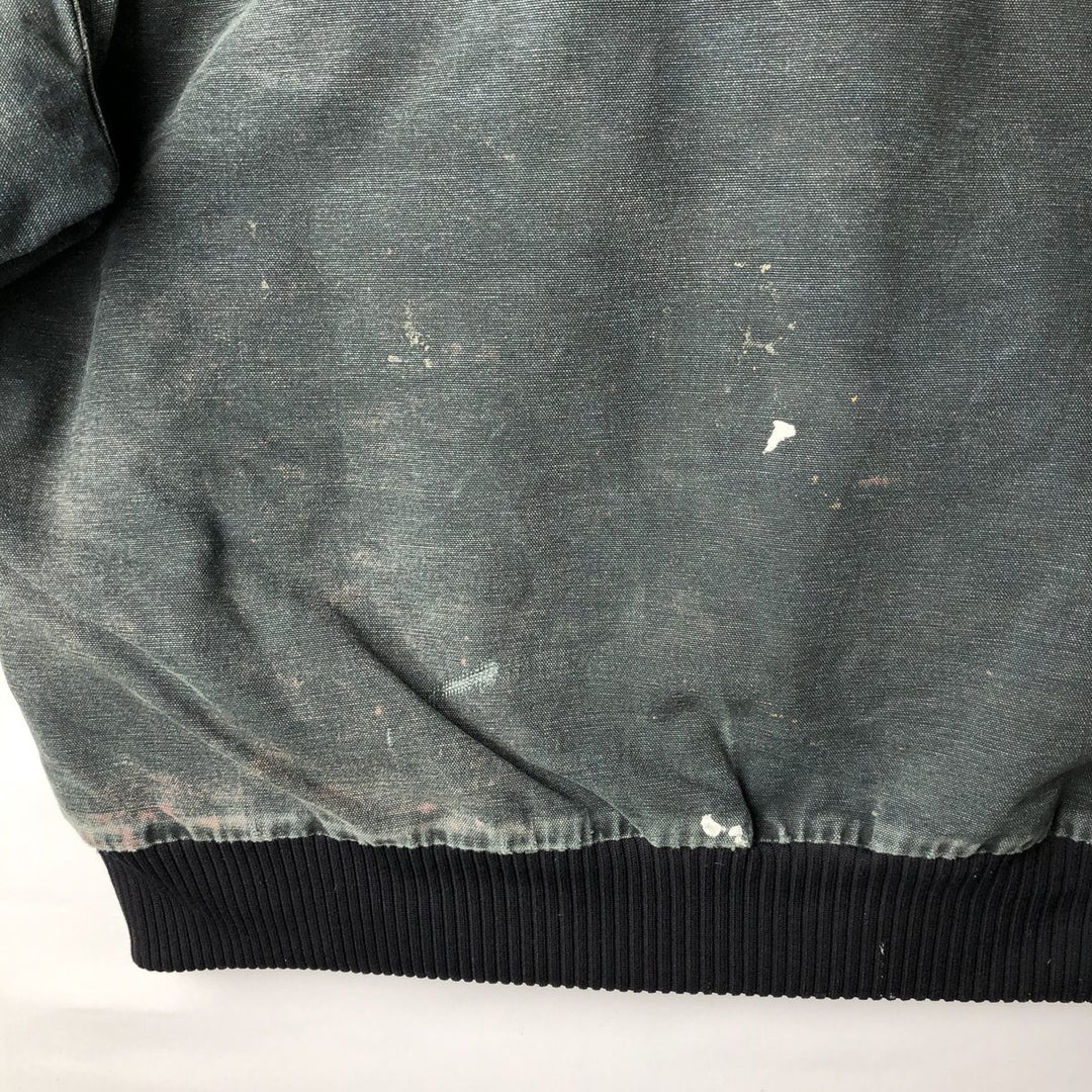 Carhartt Active Jacket Duck Full Zip Hoodie Men's XL polyester turquoise blue Vintage Second Hand