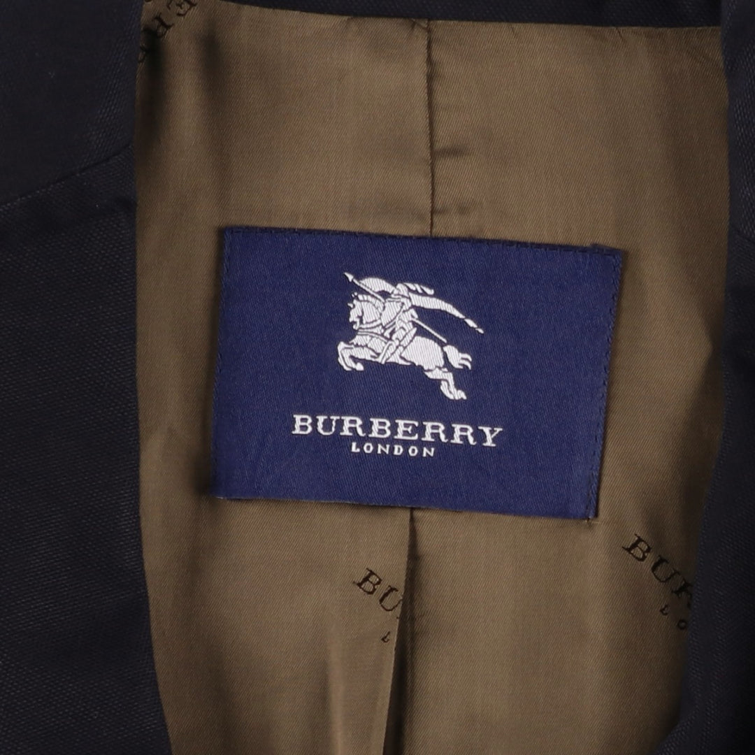 Burberry's BURBERRY LONDON Cotton Tailored Jacket, Men's Size L (approx.) cotton navy blue type Vintage Second Hand