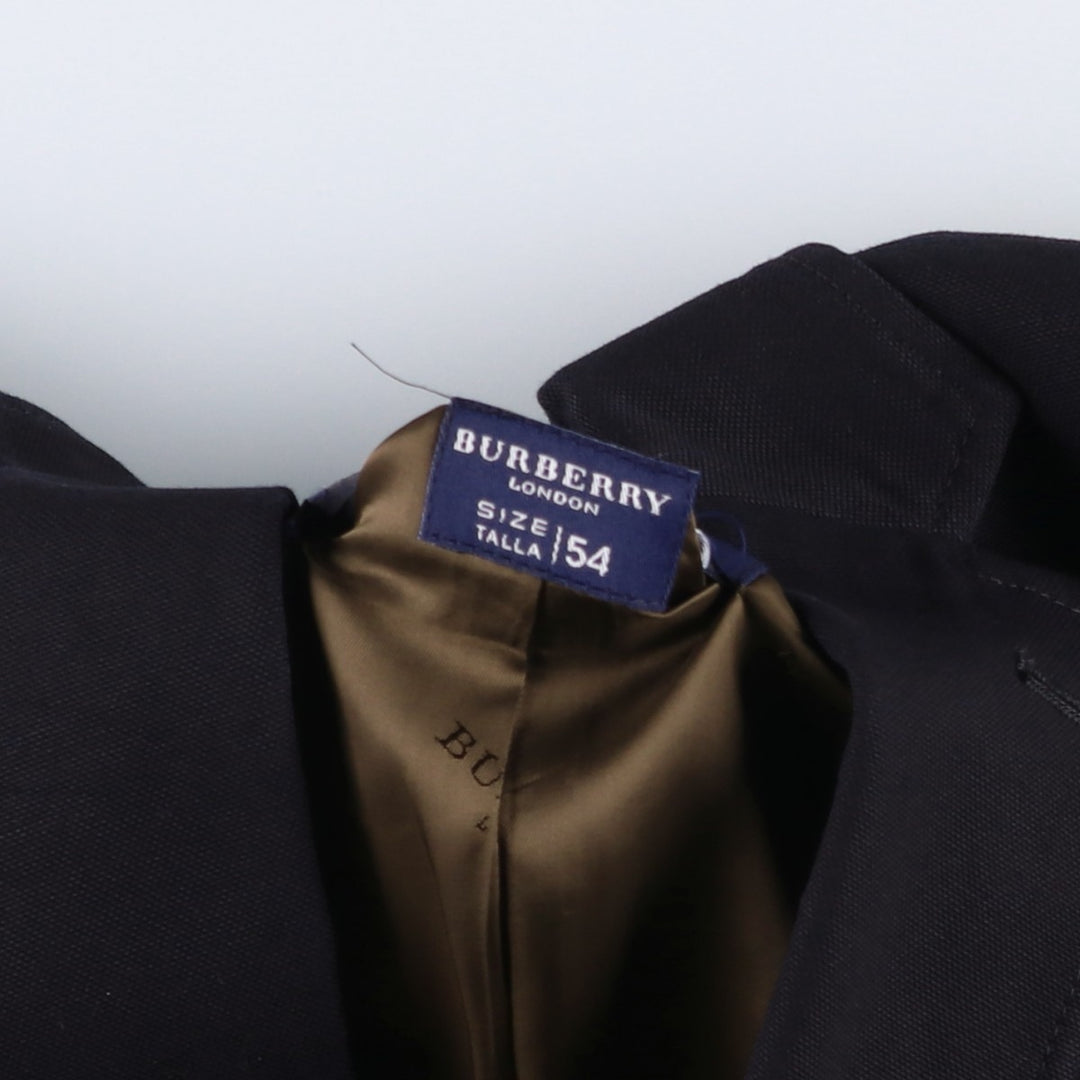 Burberry's BURBERRY LONDON Cotton Tailored Jacket, Men's Size L (approx.) cotton navy blue type Vintage Second Hand