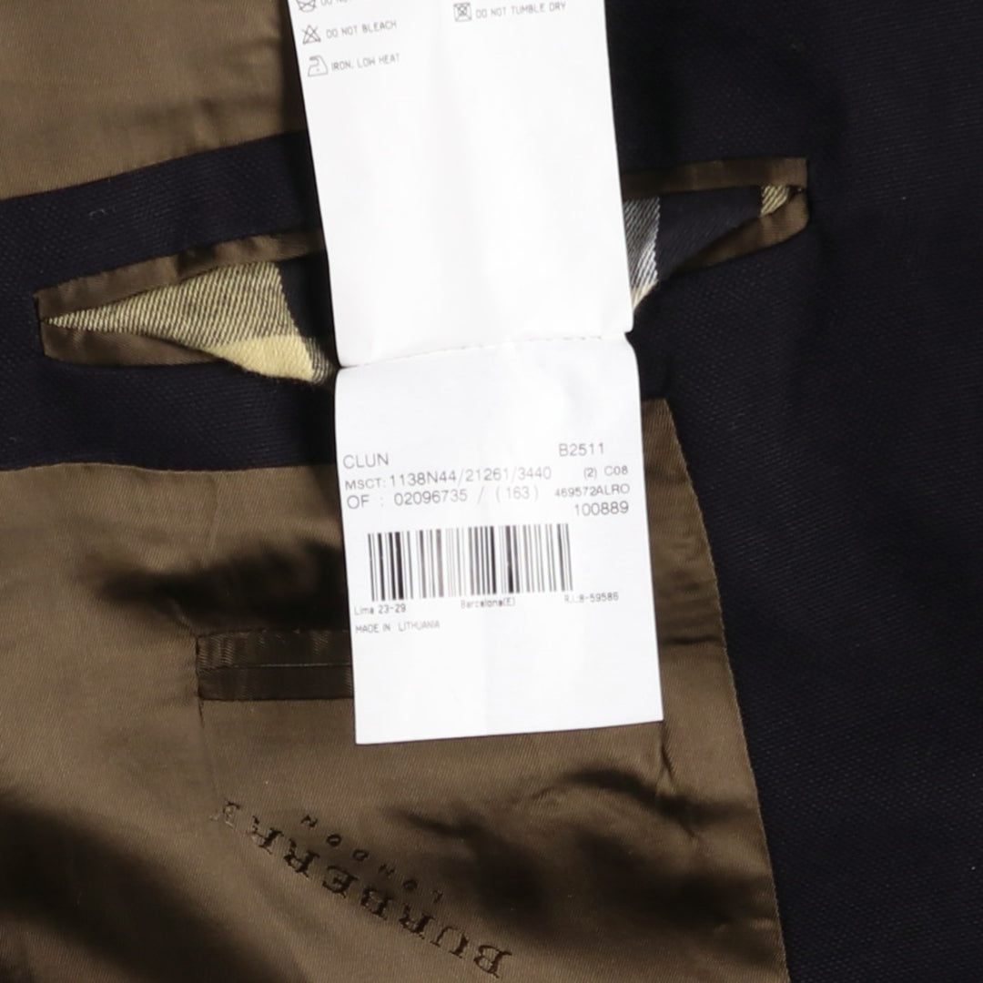 Burberry's BURBERRY LONDON Cotton Tailored Jacket, Men's Size L (approx.) cotton navy blue type Vintage Second Hand