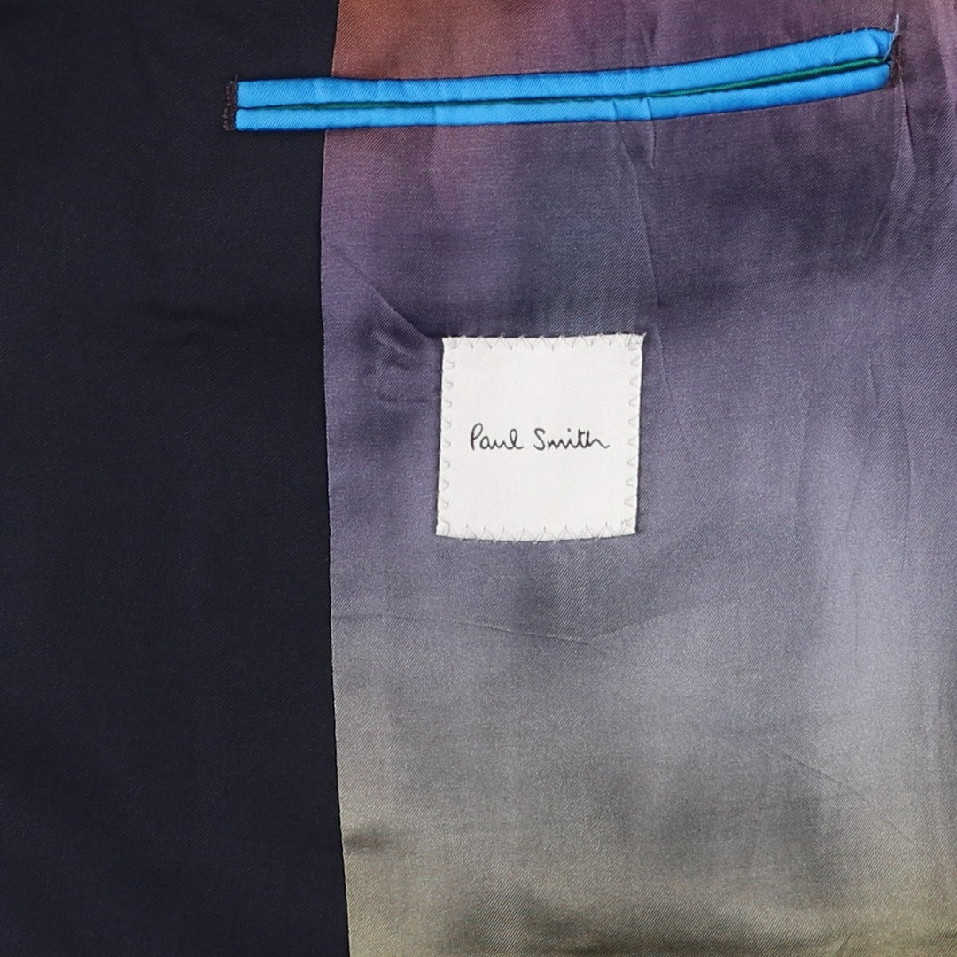 Paul Smith wool tailored jacket, men's size M (approx.) wool navy blue type Vintage Second Hand