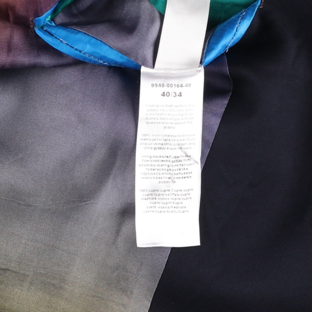 Paul Smith wool tailored jacket, men's size M (approx.) wool navy blue type Vintage Second Hand