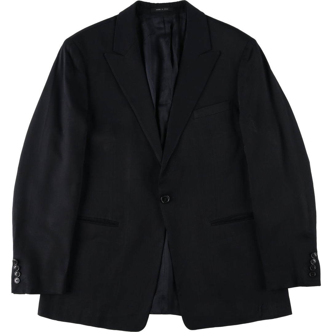Giorgio Armani Emporio Armani Stripe Pattern Peaked Lapel Tailored Jacket, Made in Italy, Men's Size M (approx.) unclear black type Vintage Second Hand
