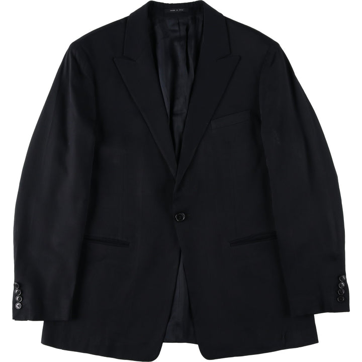 Giorgio Armani Emporio Armani Stripe Pattern Peaked Lapel Tailored Jacket, Made in Italy, Men's Size M (approx.) unclear black type Vintage Second Hand