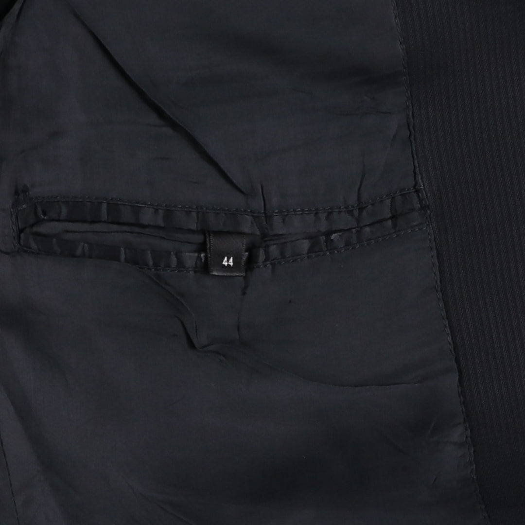 Giorgio Armani Emporio Armani Stripe Pattern Peaked Lapel Tailored Jacket, Made in Italy, Men's Size M (approx.) unclear black type Vintage Second Hand