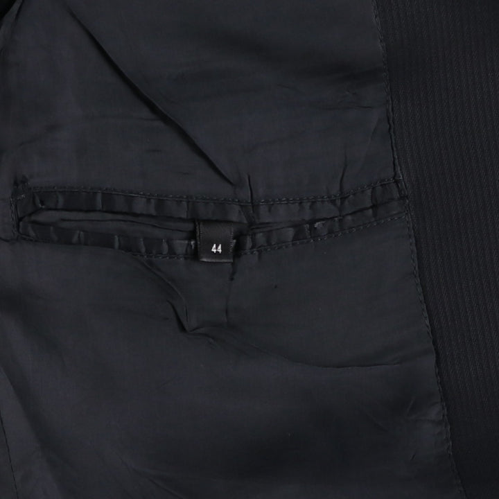 Giorgio Armani Emporio Armani Stripe Pattern Peaked Lapel Tailored Jacket, Made in Italy, Men's Size M (approx.) unclear black type Vintage Second Hand