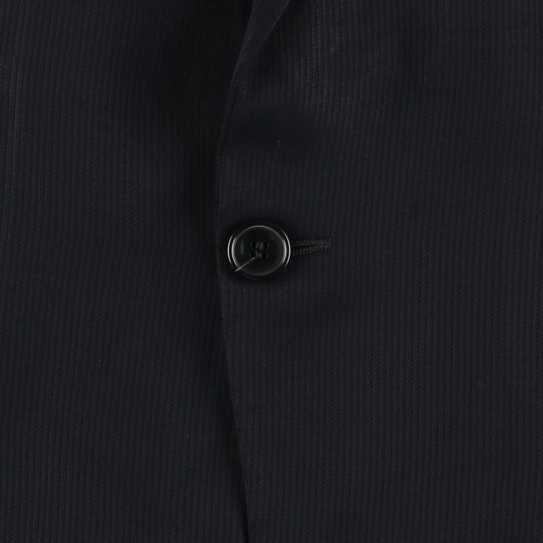 Giorgio Armani Emporio Armani Stripe Pattern Peaked Lapel Tailored Jacket, Made in Italy, Men's Size M (approx.) unclear black type Vintage Second Hand