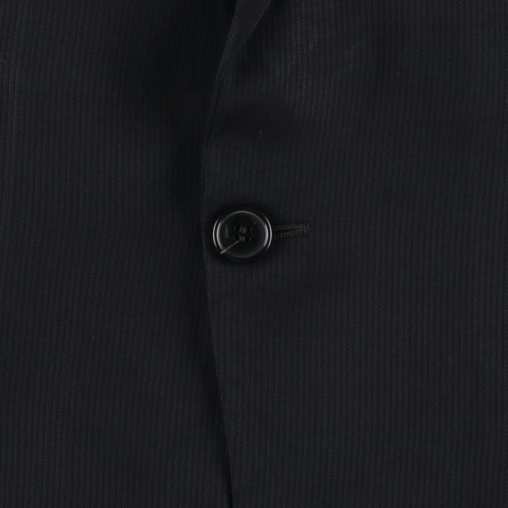 Giorgio Armani Emporio Armani Stripe Pattern Peaked Lapel Tailored Jacket, Made in Italy, Men's Size M (approx.) unclear black type Vintage Second Hand