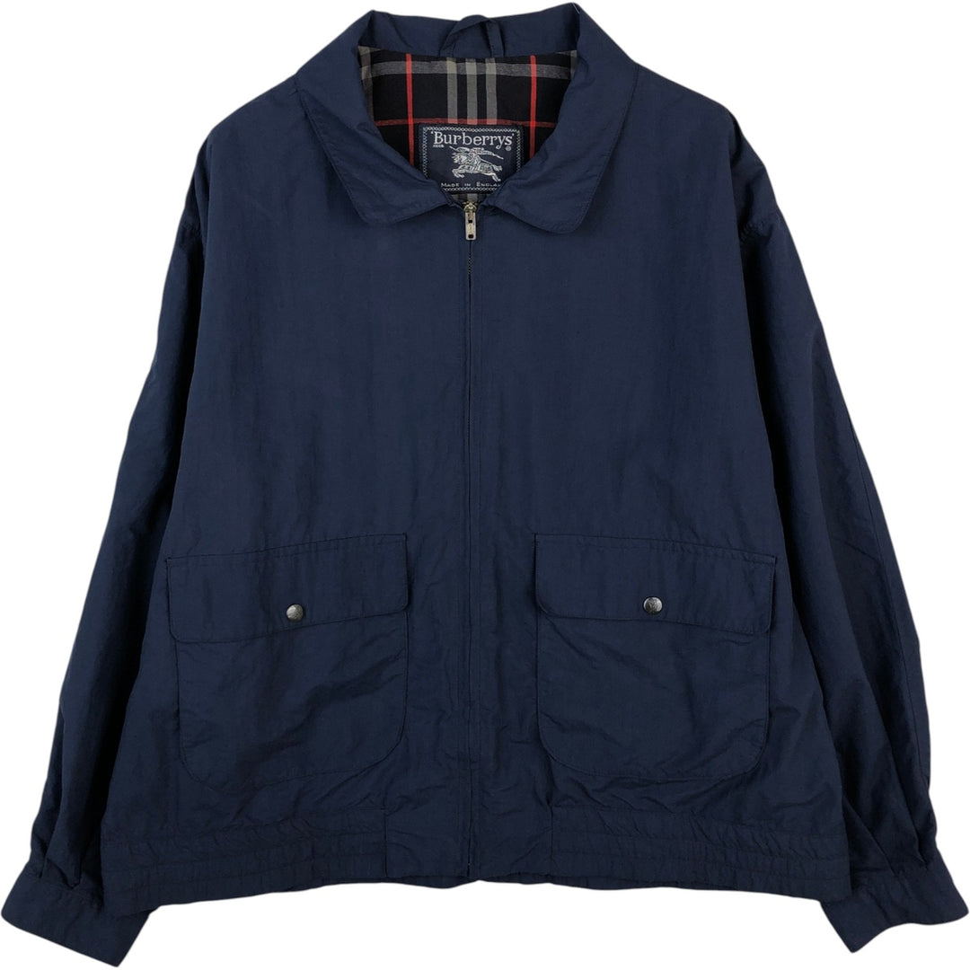 ~1980'S Burberry's Swing Top Sport Jacket, Made in England, Men's Size L unclear navy blue type Vintage Second Hand
