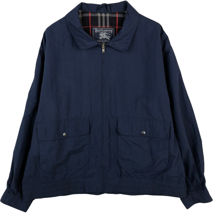 ~1980'S Burberry's Swing Top Sport Jacket, Made in England, Men's Size L unclear navy blue type Vintage Second Hand