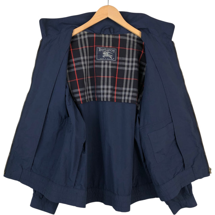 ~1980'S Burberry's Swing Top Sport Jacket, Made in England, Men's Size L unclear navy blue type Vintage Second Hand