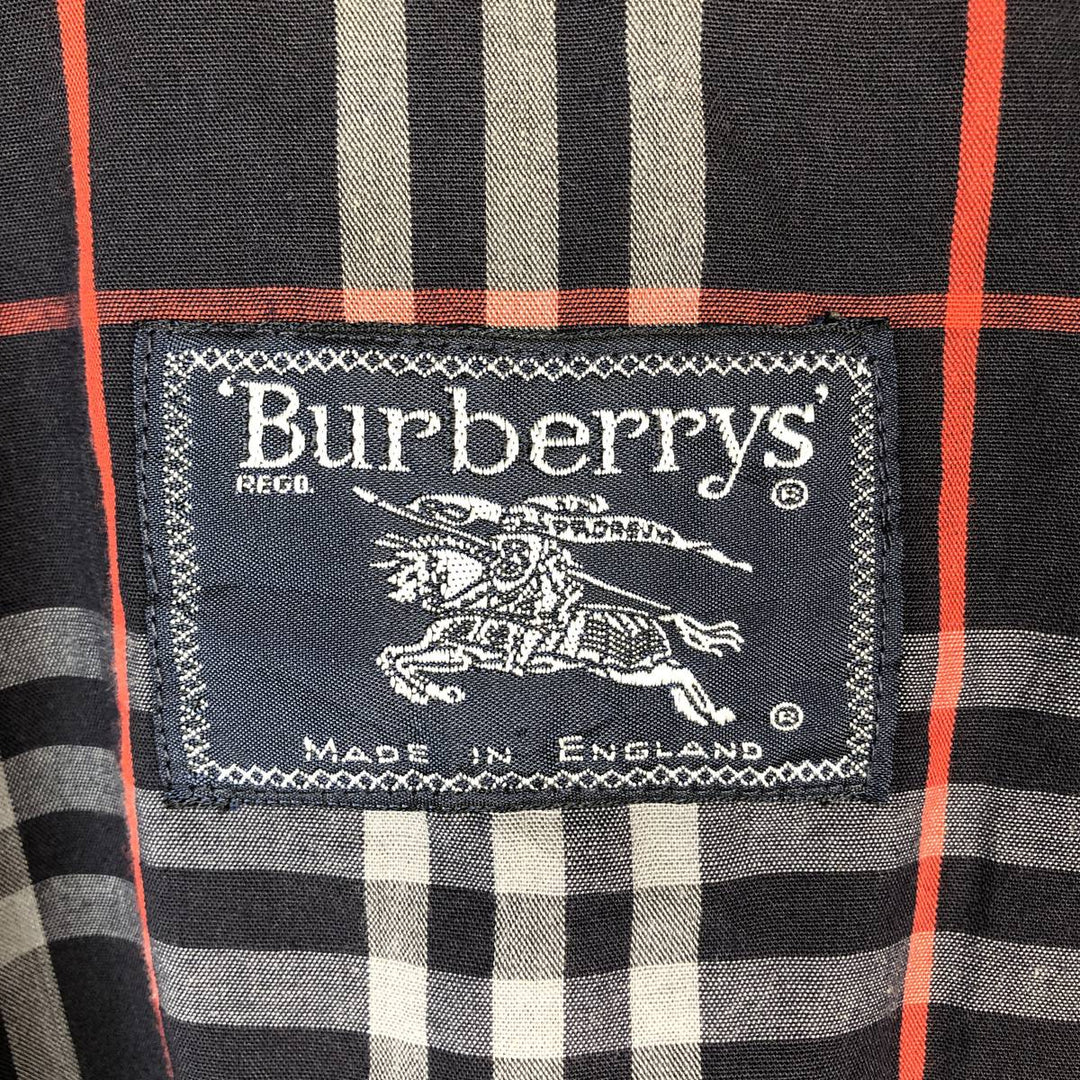 ~1980'S Burberry's Swing Top Sport Jacket, Made in England, Men's Size L unclear navy blue type Vintage Second Hand