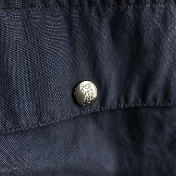 ~1980'S Burberry's Swing Top Sport Jacket, Made in England, Men's Size L unclear navy blue type Vintage Second Hand