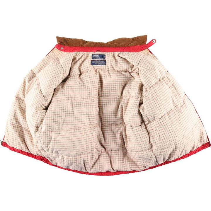 Ralph Lauren POLO by Ralph Lauren down jacket, men's size L cotton red type Vintage Second Hand