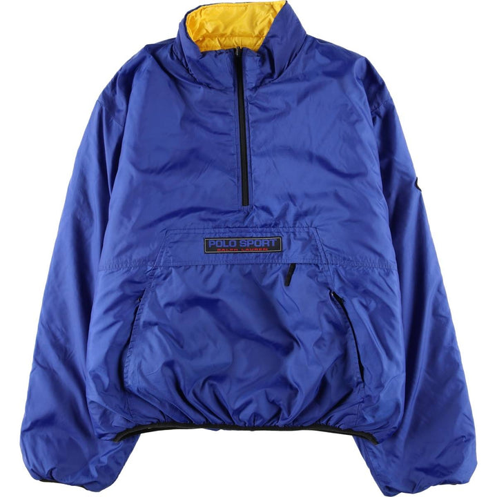 90'S Ralph Lauren POLO SPORT Reversible Padded Jacket Puffer Jacket Made in China Men's XXL equivalent polyester blue type Vintage Second Hand
