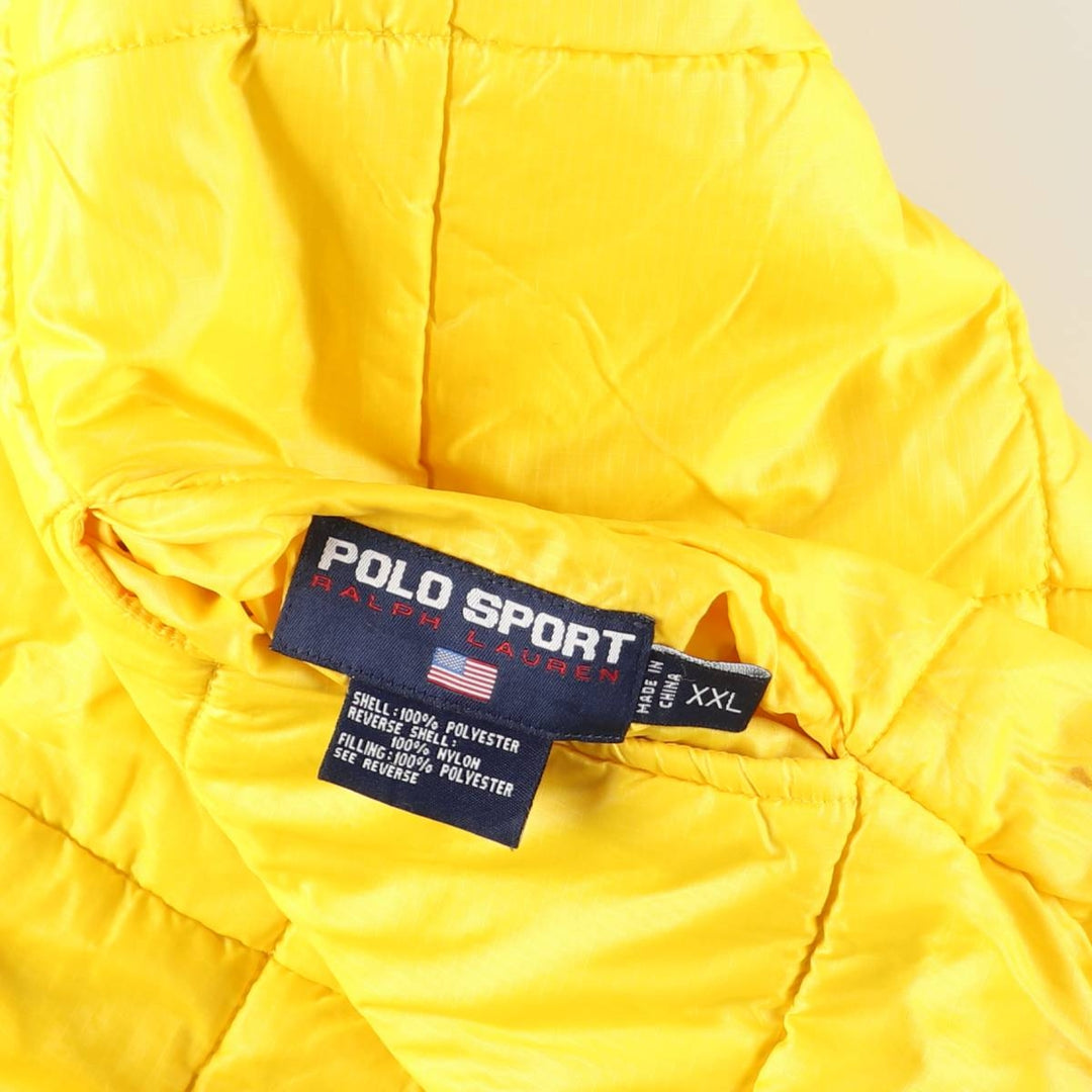 90'S Ralph Lauren POLO SPORT Reversible Padded Jacket Puffer Jacket Made in China Men's XXL equivalent polyester blue type Vintage Second Hand