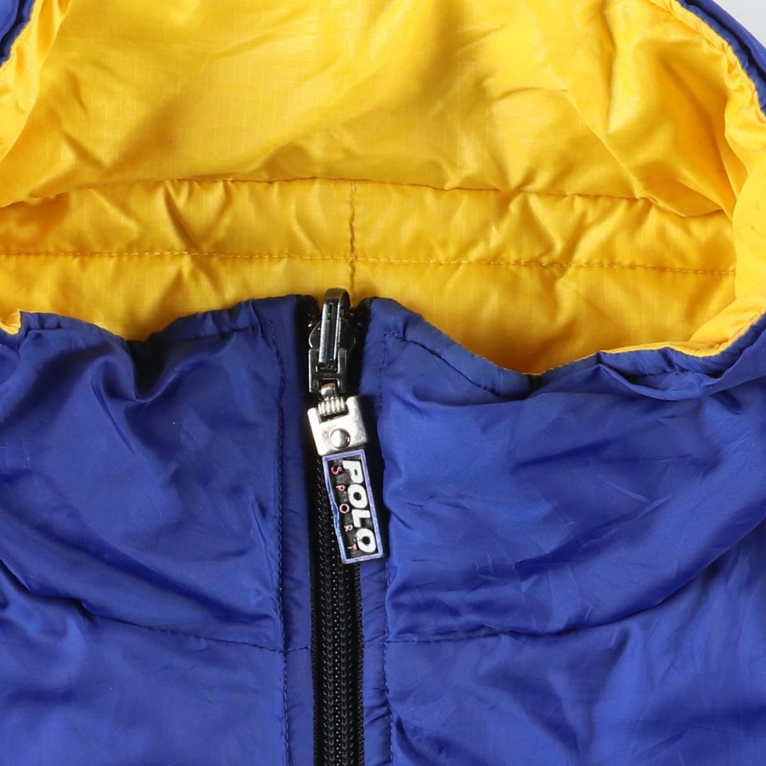90'S Ralph Lauren POLO SPORT Reversible Padded Jacket Puffer Jacket Made in China Men's XXL equivalent polyester blue type Vintage Second Hand