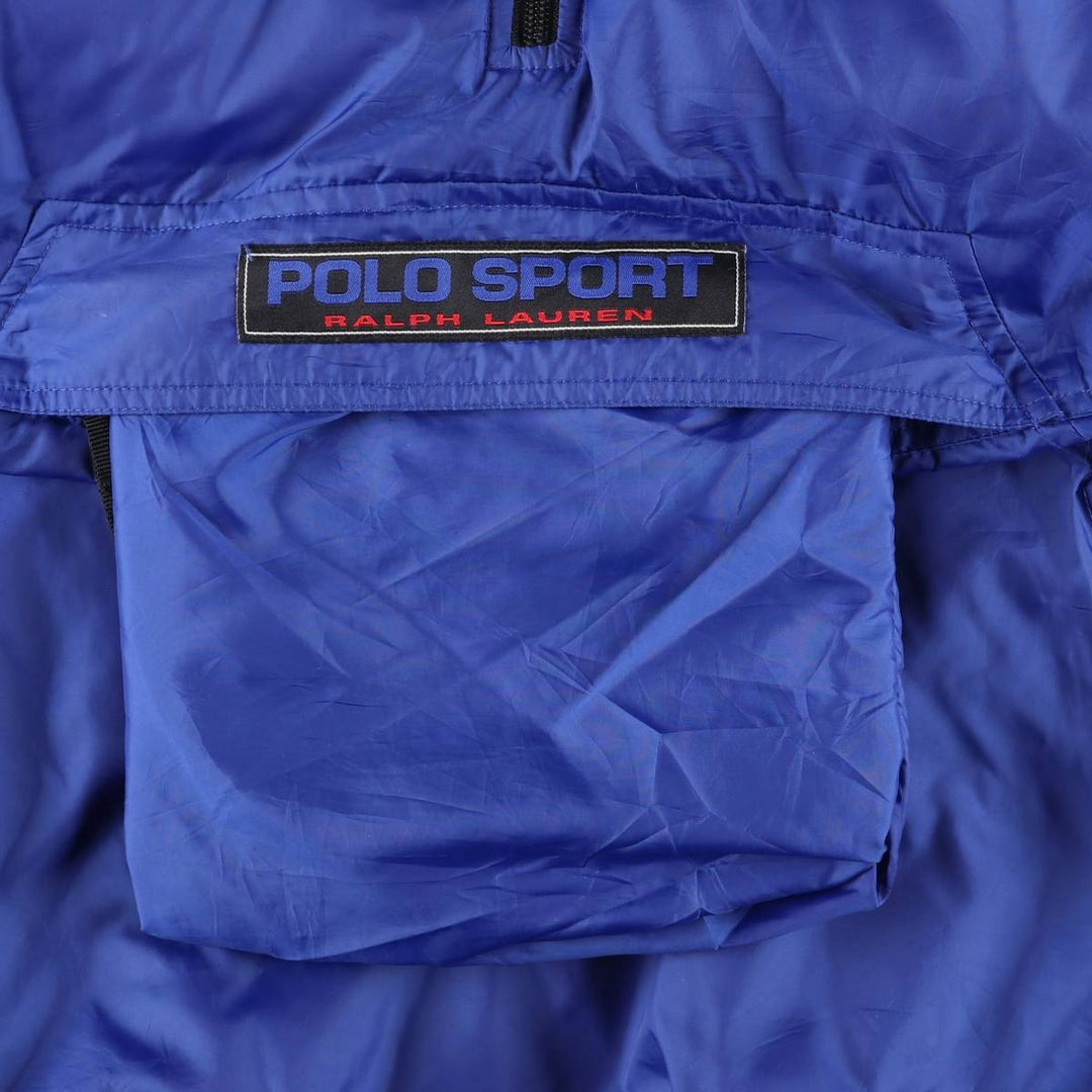 90'S Ralph Lauren POLO SPORT Reversible Padded Jacket Puffer Jacket Made in China Men's XXL equivalent polyester blue type Vintage Second Hand