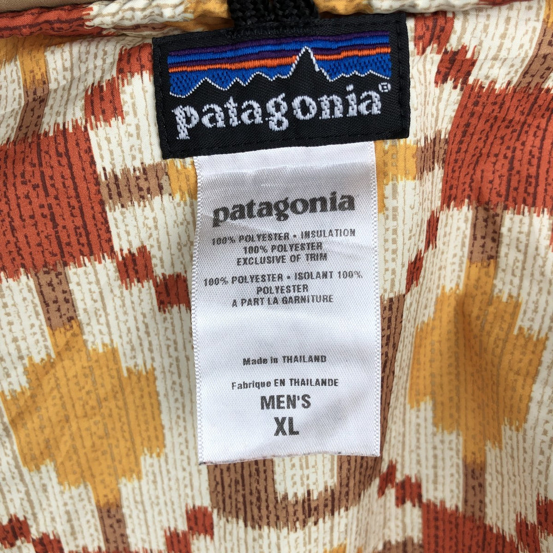 2000'S Patagonia 29453F9 Down Parka, Men's Size XL (equivalent), Insulated polyester Beige type Vintage Second Hand