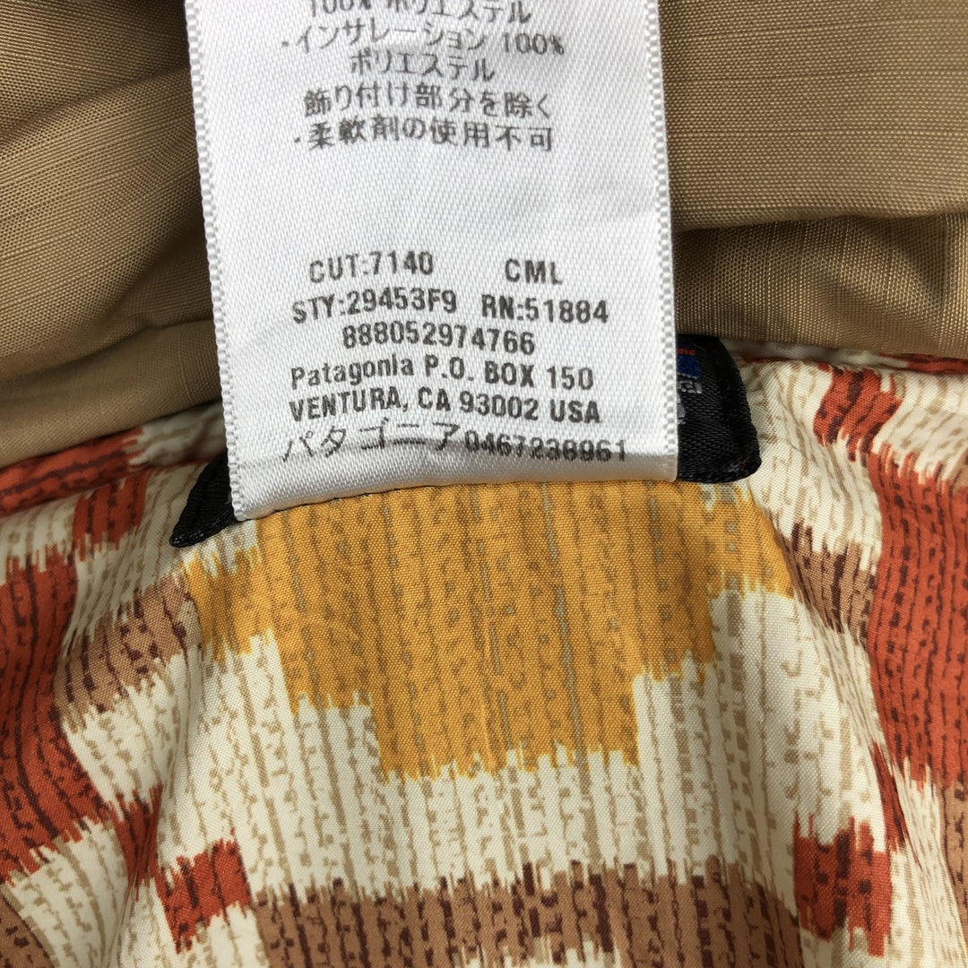 2000'S Patagonia 29453F9 Down Parka, Men's Size XL (equivalent), Insulated polyester Beige type Vintage Second Hand