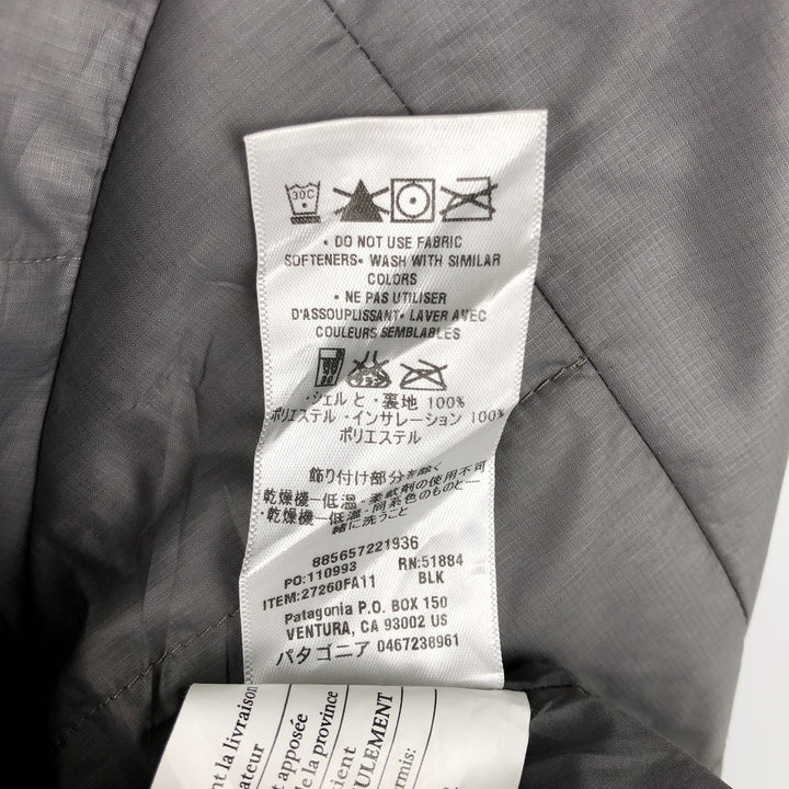 Patagonia Escape Jacket 27260FA11, Insulated Mountain Jacket, Shell Jacket, Puffer Jacket, Men's Size L (approx.) polyester gray type Vintage Second Hand