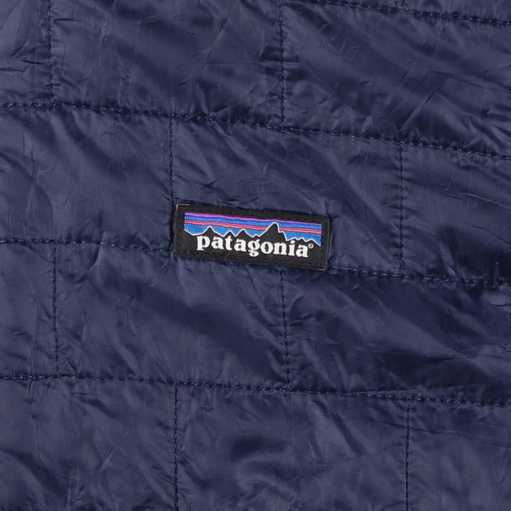 Patagonia Nano Puff Hoodie 84222FA19 Insulated Parka Puffer Jacket Men's Size S (approx.) recycled polyester navy blue type Vintage Second Hand