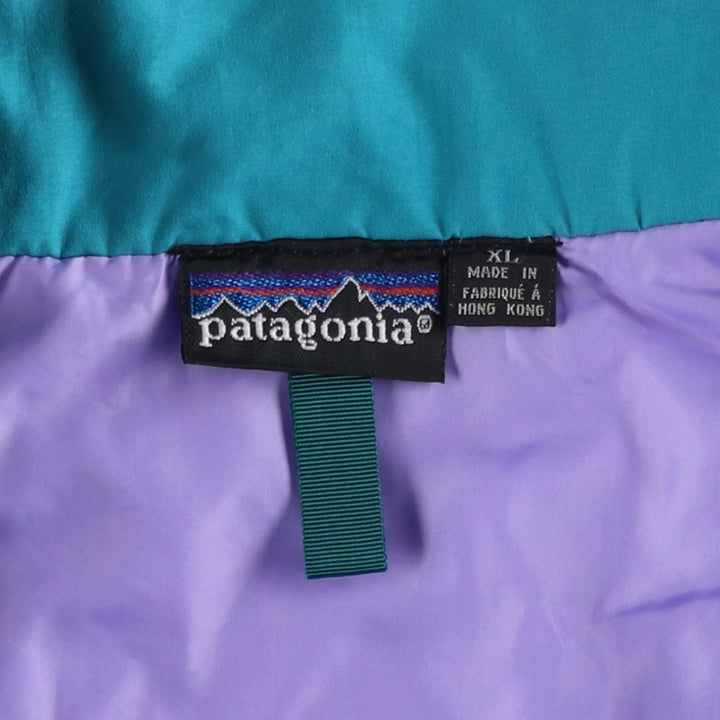 1990s- Patagonia Down Jacket, Men's Size XL Nylon navy blue type Vintage Second Hand