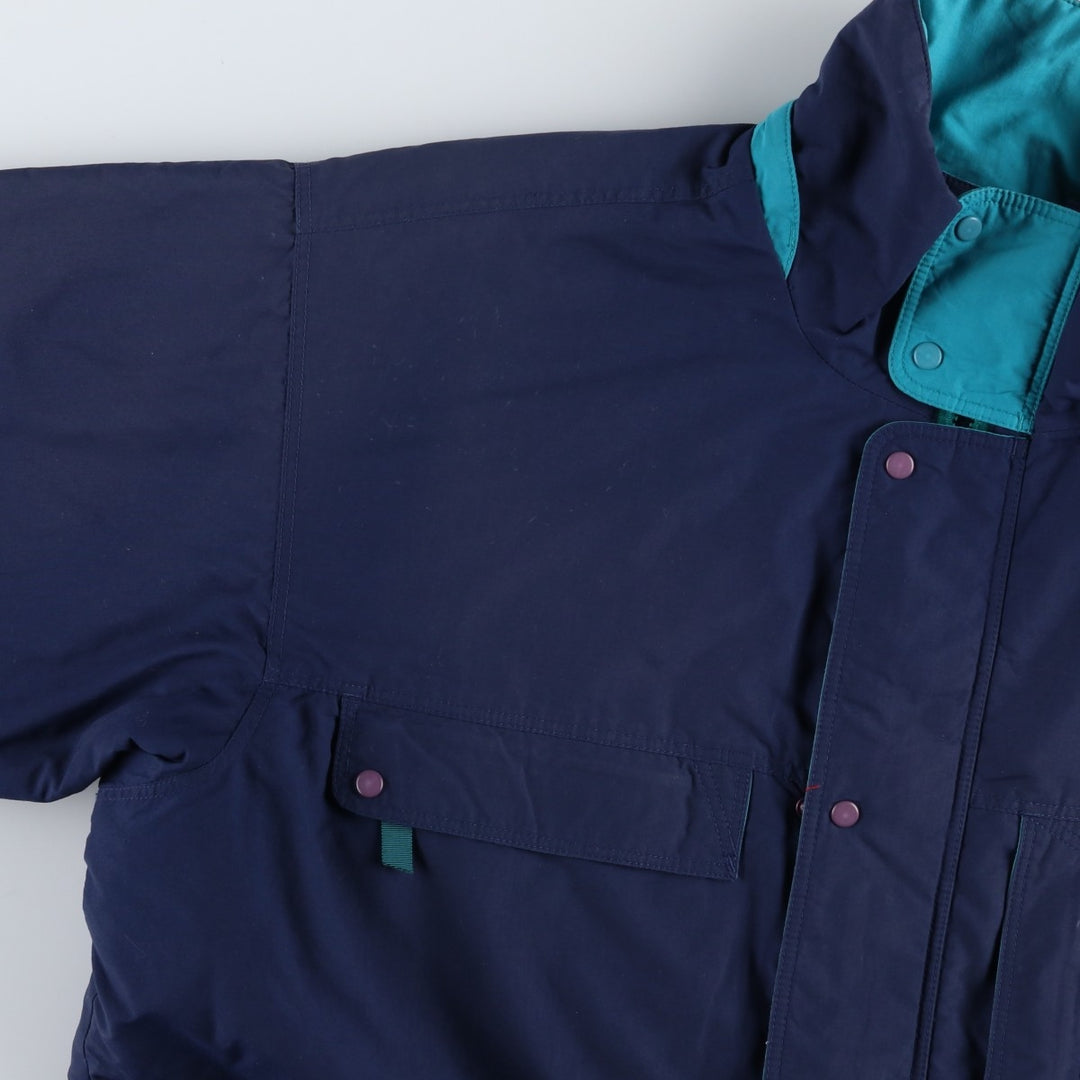 1990s- Patagonia Down Jacket, Men's Size XL Nylon navy blue type Vintage Second Hand