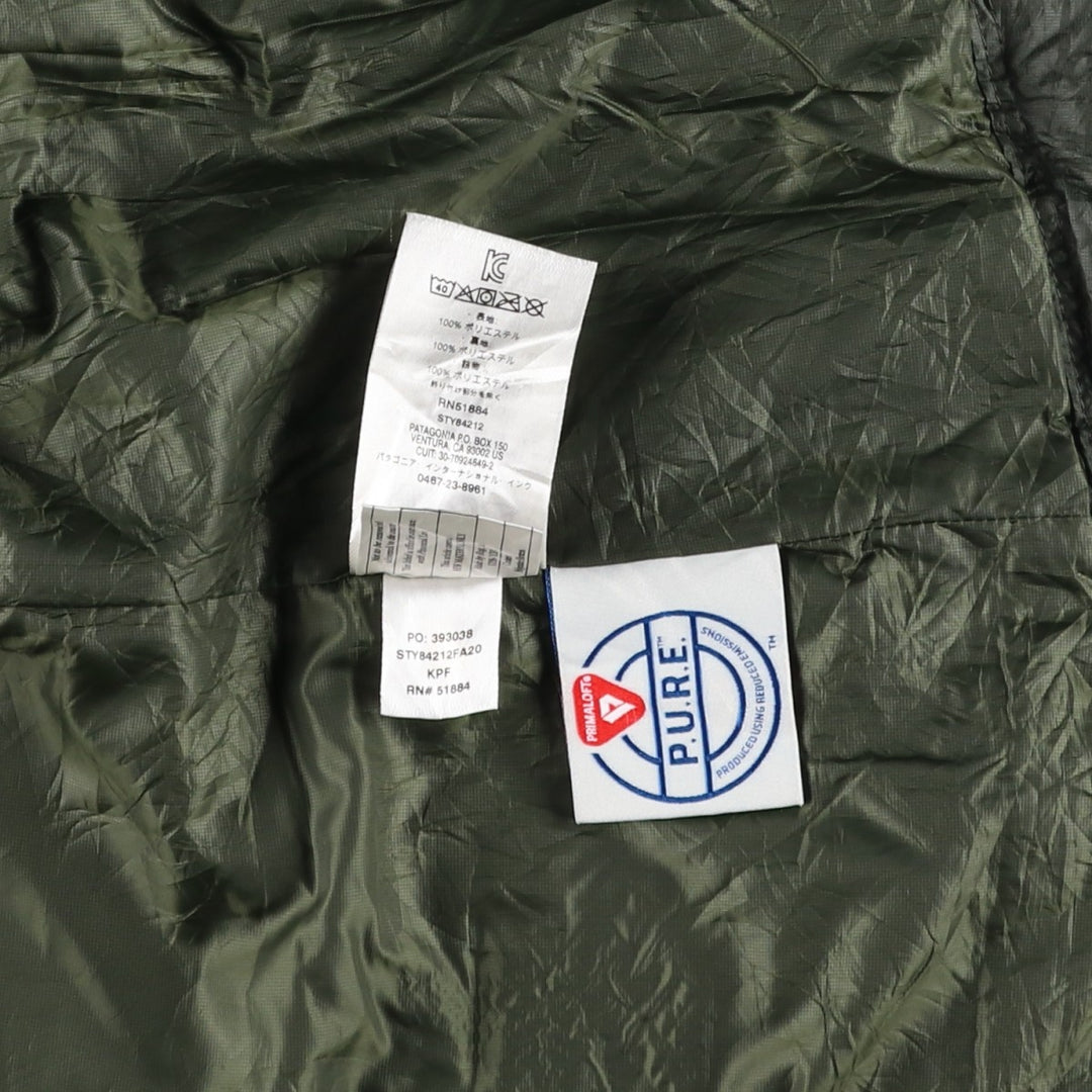 Patagonia Nano Puff Jacket (84212FA20) - Insulated Jacket, Puffer Jacket, Men's Size S (approx.) recycled polyester Khaki type Vintage Second Hand