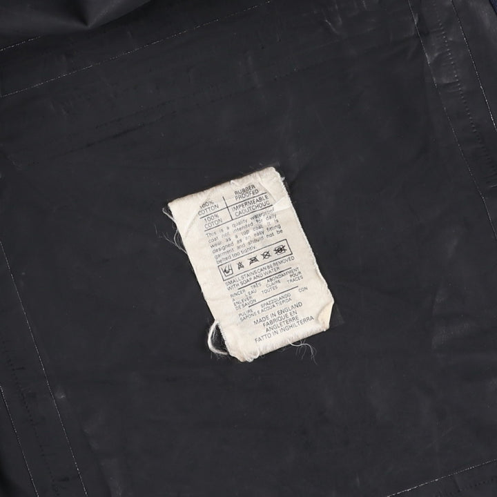 Burberry's 100% Cotton Half Coat, Made in England, Men's Size XL (approx.) cotton navy blue type Vintage Second Hand