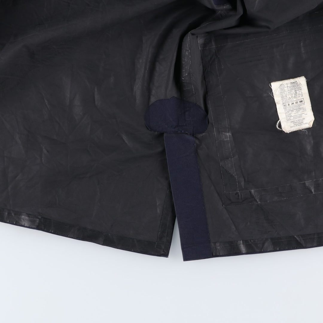 Burberry's 100% Cotton Half Coat, Made in England, Men's Size XL (approx.) cotton navy blue type Vintage Second Hand