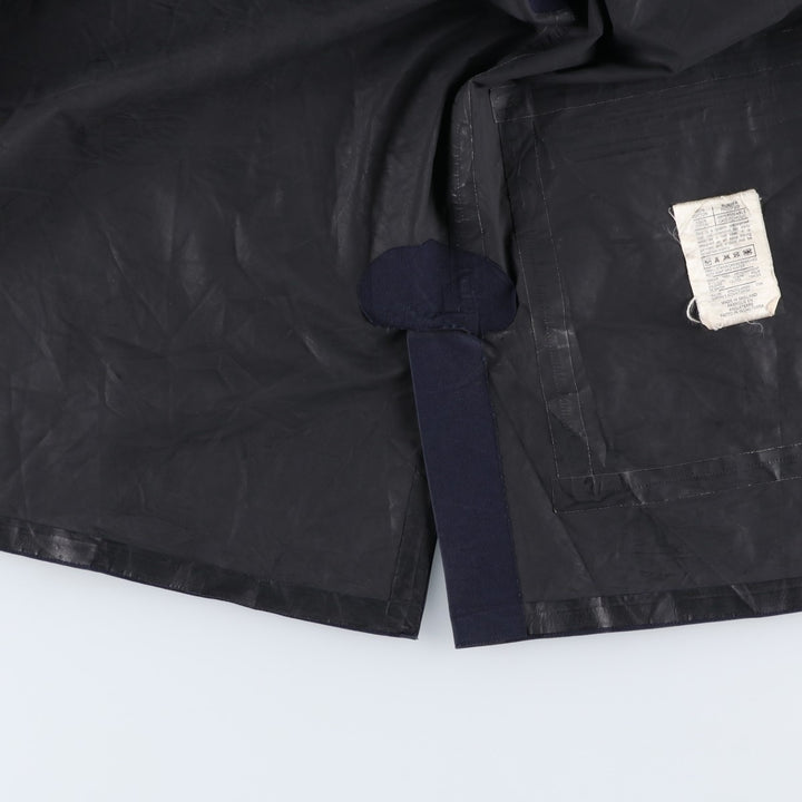 Burberry's 100% Cotton Half Coat, Made in England, Men's Size XL (approx.) cotton navy blue type Vintage Second Hand
