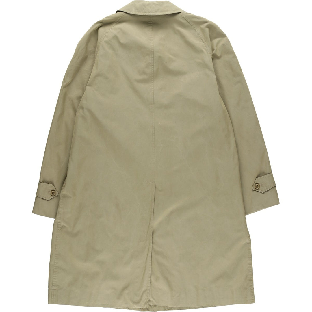 Burberry's 100% cotton Balmacaan coat, made in England, size L. cotton Khaki type beige Vintage Second Hand