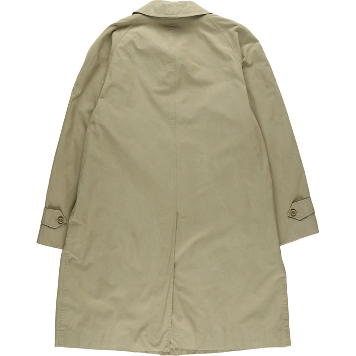 Burberry's 100% cotton Balmacaan coat, made in England, size L. cotton Khaki type beige Vintage Second Hand