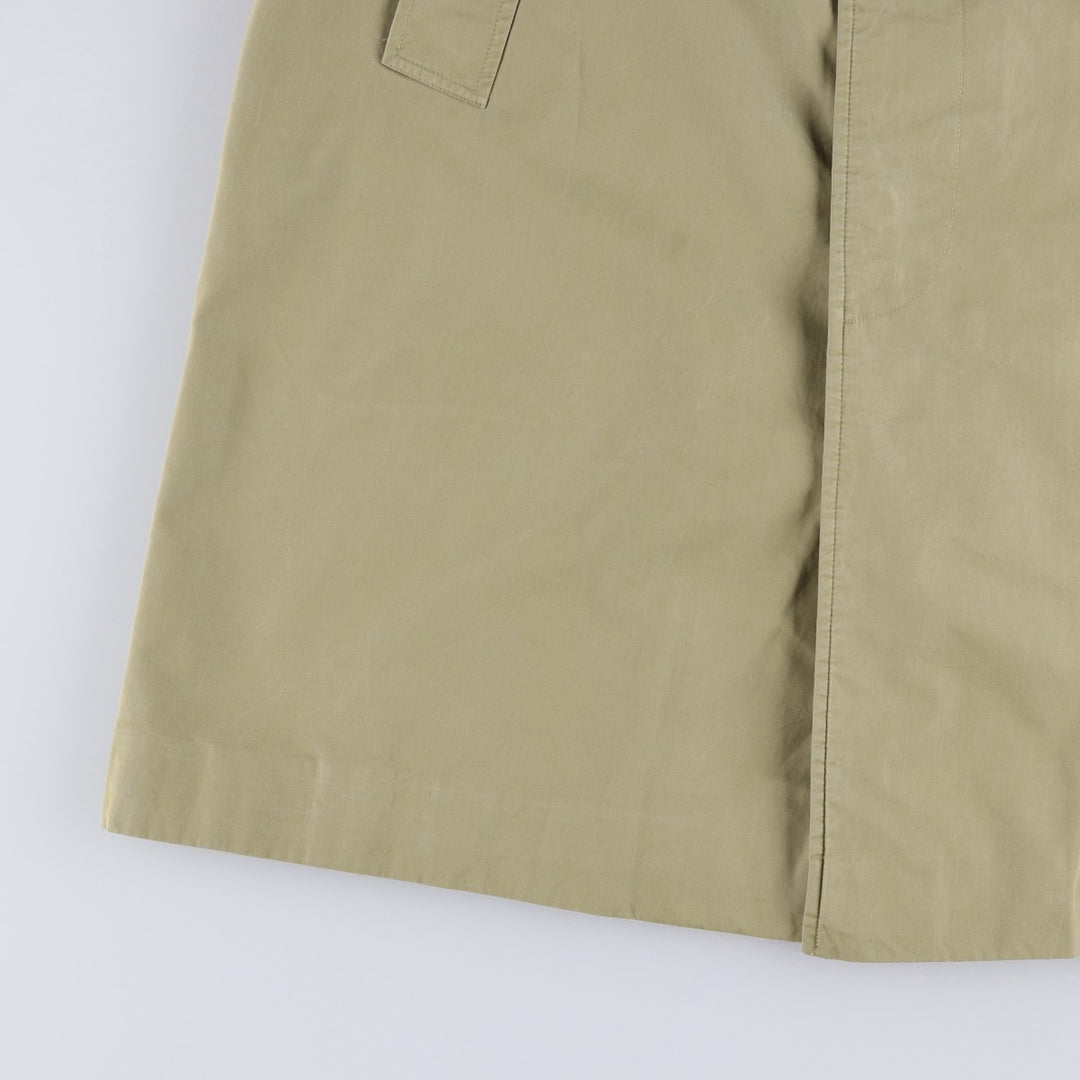 Burberry's 100% cotton Balmacaan coat, made in England, size L. cotton Khaki type beige Vintage Second Hand