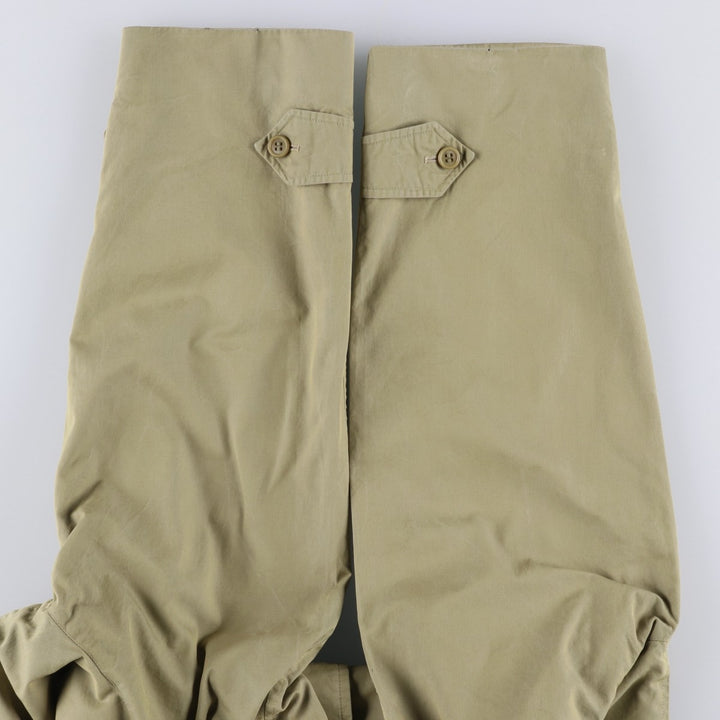 Burberry's 100% cotton Balmacaan coat, made in England, size L. cotton Khaki type beige Vintage Second Hand
