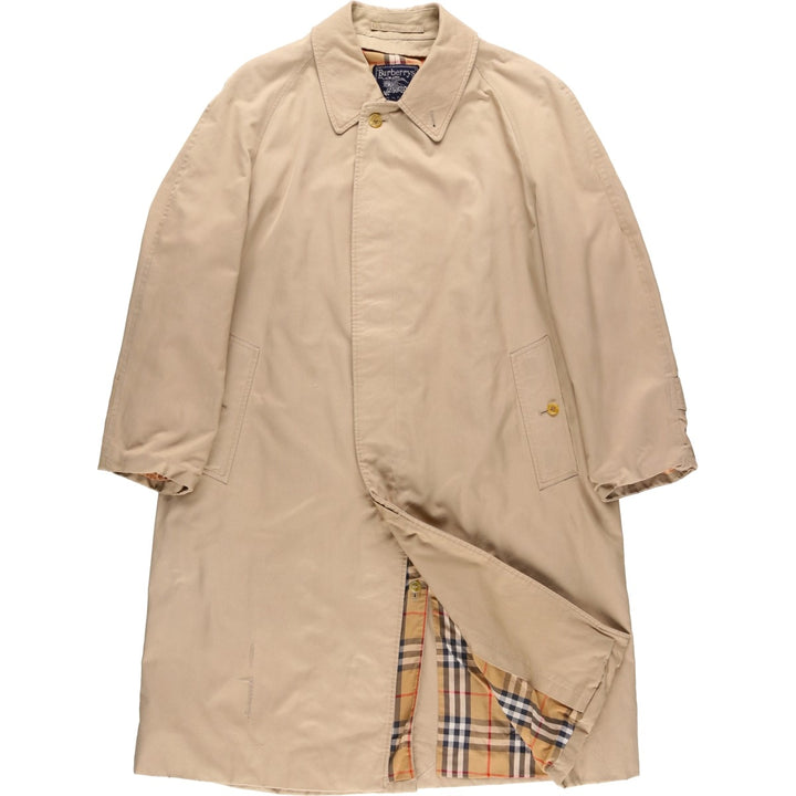 Burberry's Balmacaan Coat, Made in England, Men's Size L unclear Beige type Vintage Second Hand