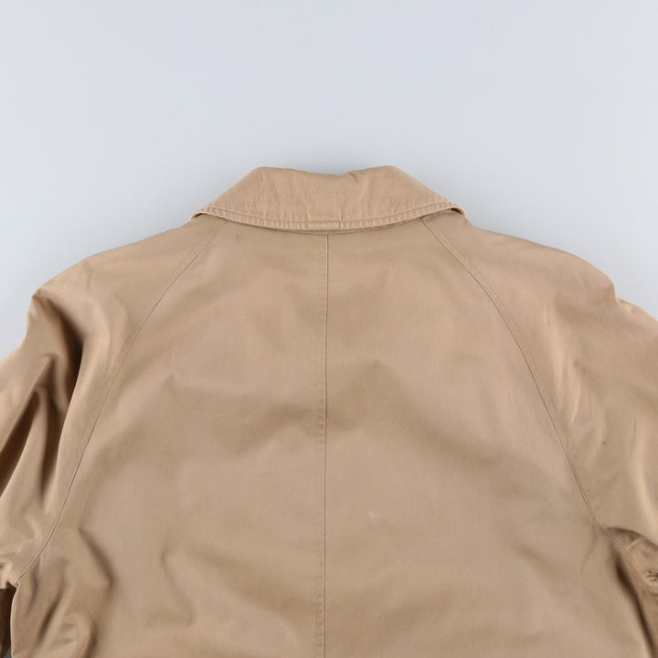 Burberry's Balmacaan Coat, Made in England, Men's Size L unclear Beige type Vintage Second Hand