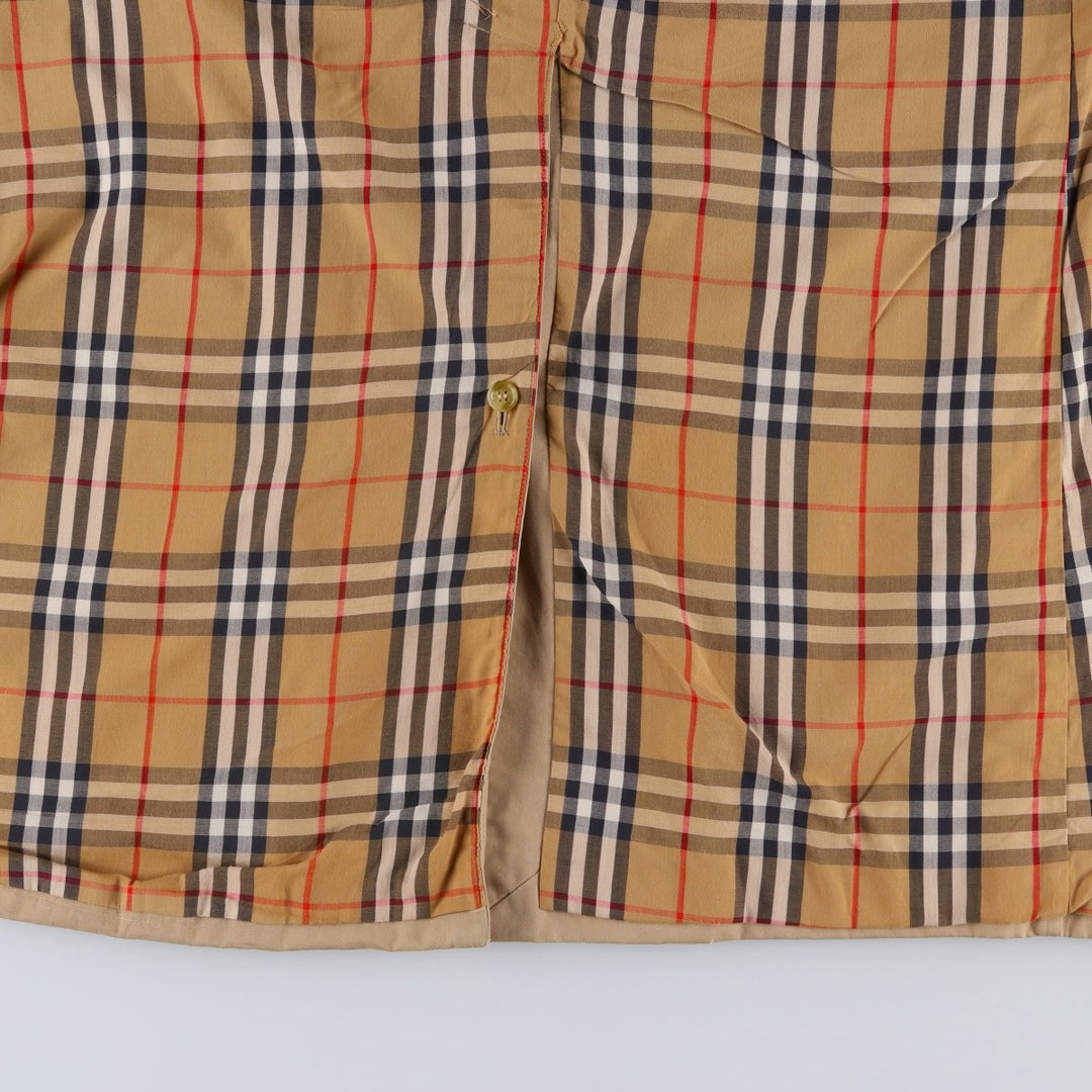Burberry's Balmacaan Coat, Made in England, Men's Size L unclear Beige type Vintage Second Hand