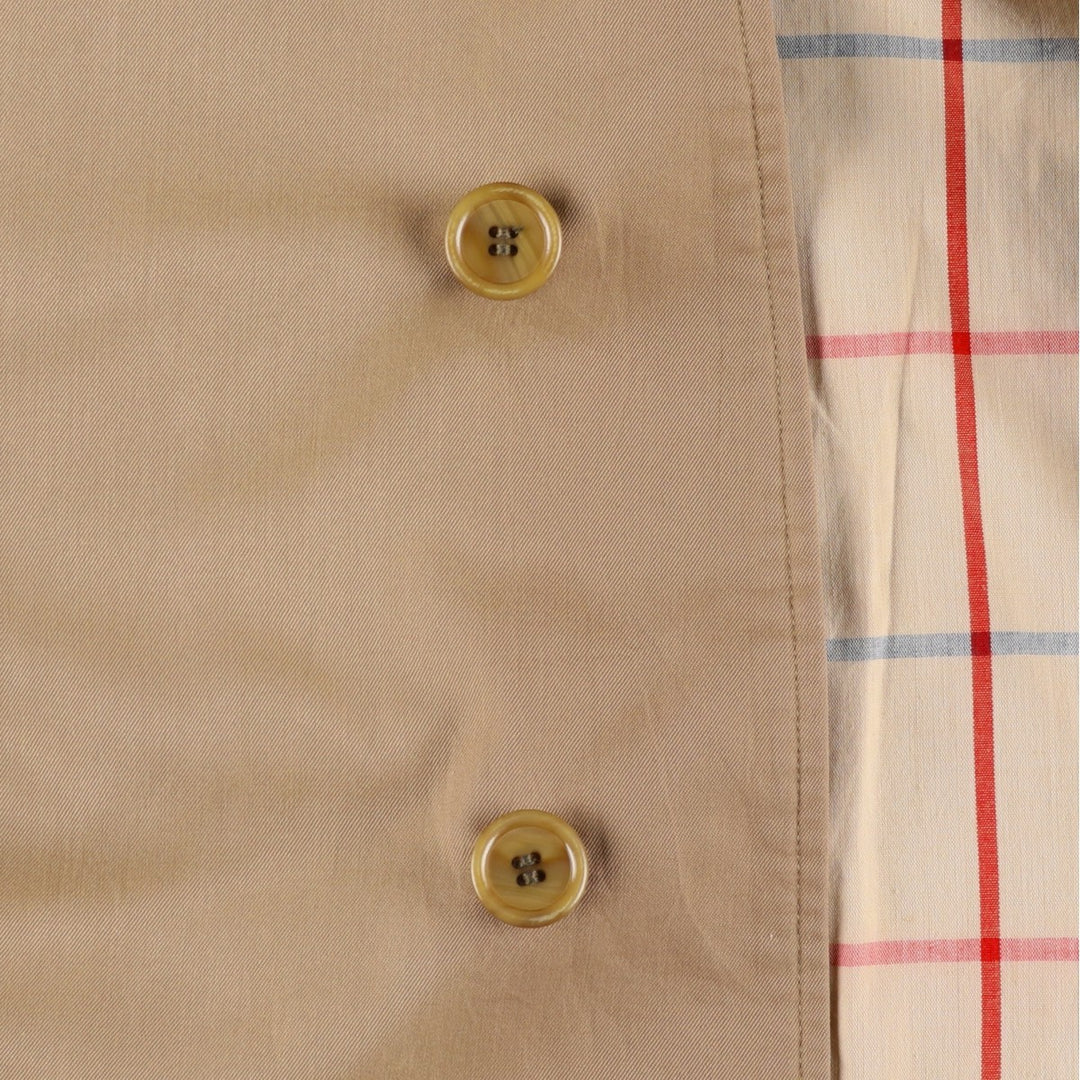 Burberry's Balmacaan coat, men's size L polyester Beige type Vintage Second Hand