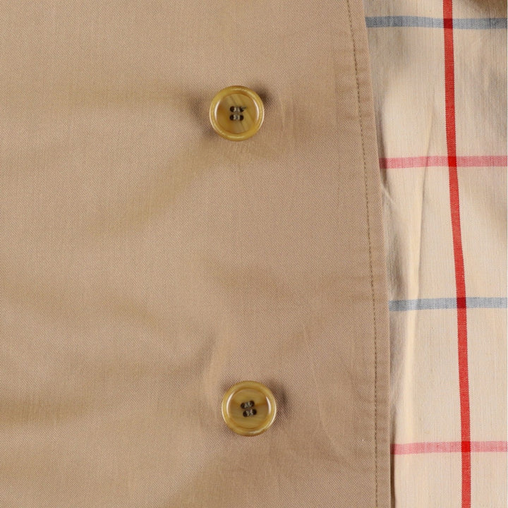 Burberry's Balmacaan coat, men's size L polyester Beige type Vintage Second Hand