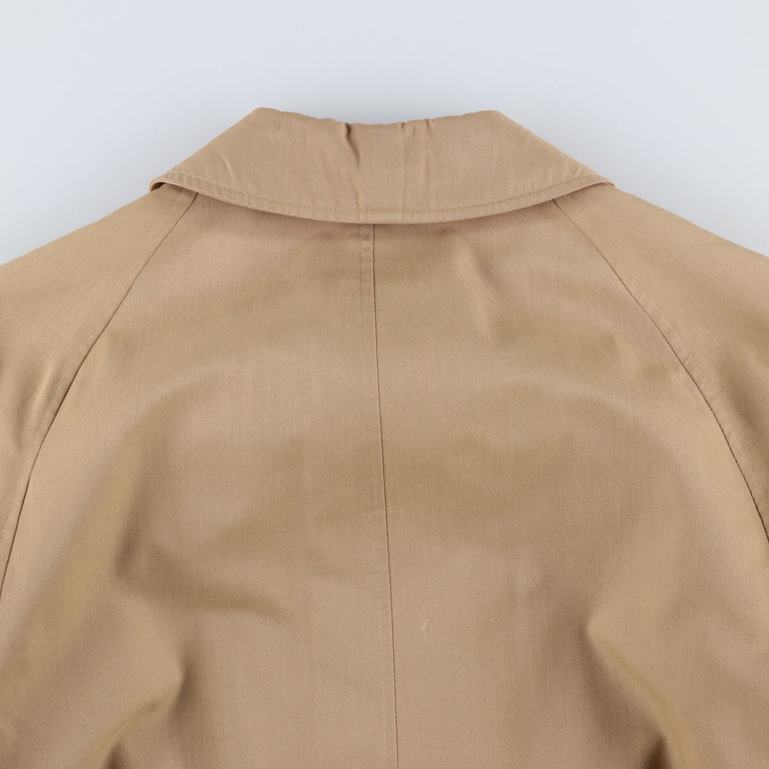 Burberry's Balmacaan coat, men's size L polyester Beige type Vintage Second Hand