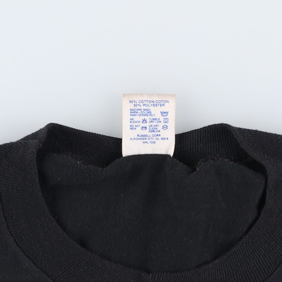 80s-90'S JERSEYS Harley-Davidson 3D Emblem Motorcycle T-Shirt, Made in USA, Men's Size L (approx.) cotton black type Vintage Second Hand